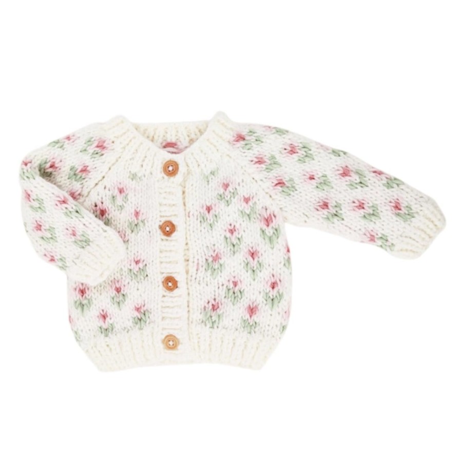 Baby Perch Home | Bitty Blooms Baby Cardigan Sweater