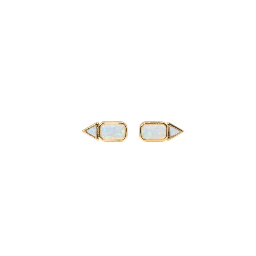 Lifestyle Perch Home | Opal Triangle Stud Earrings