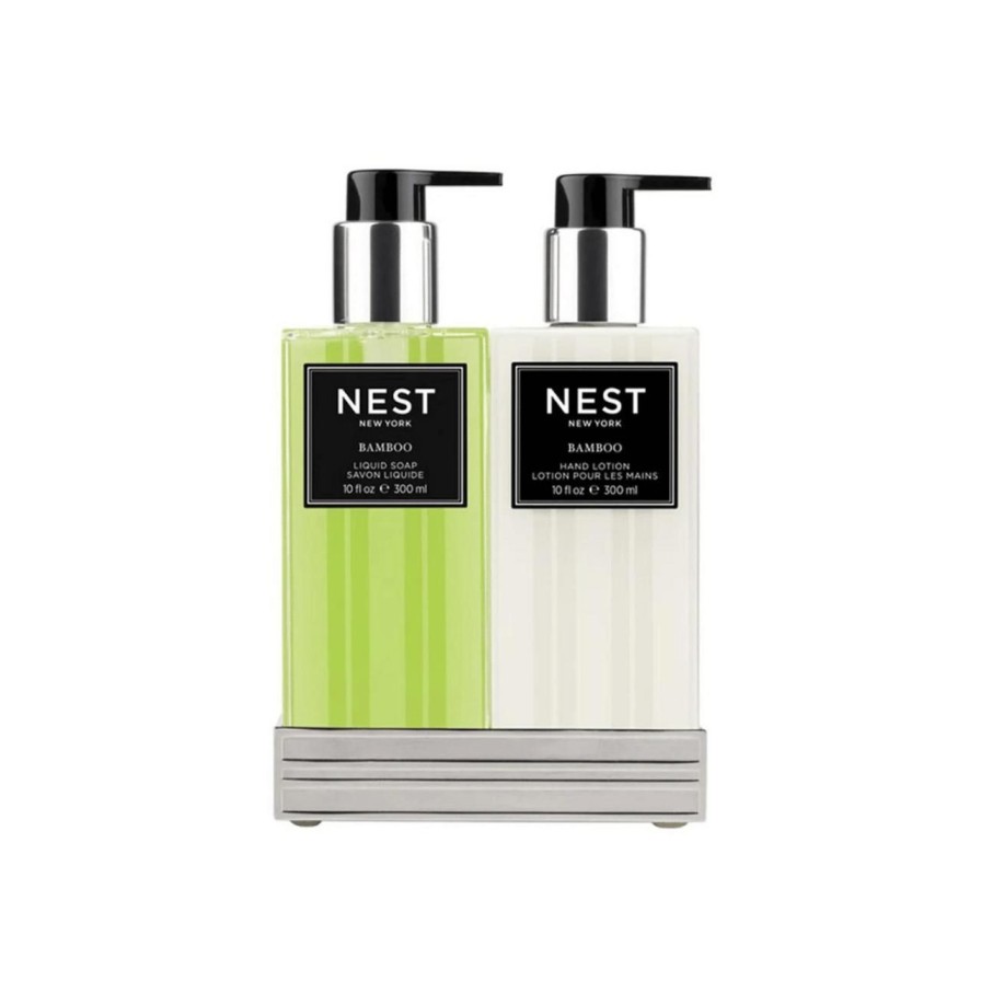 Home & Living Perch Home | Bamboo Liquid Soap & Lotion Set