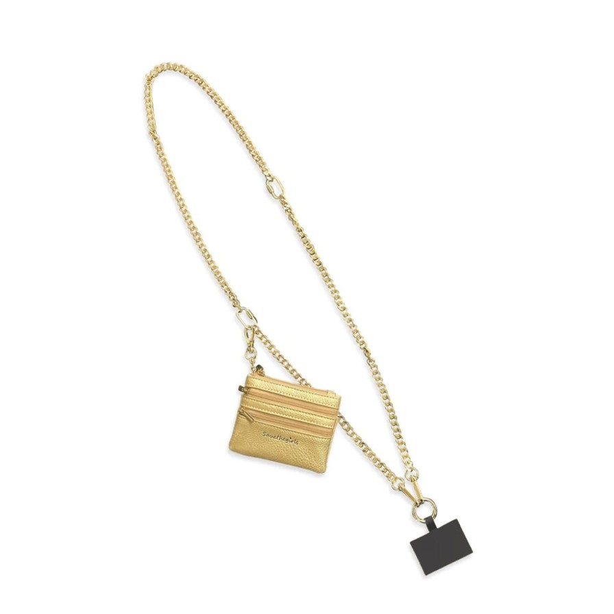 Lifestyle Perch Home | Gold Chain Zippered Clip & Go Pouch