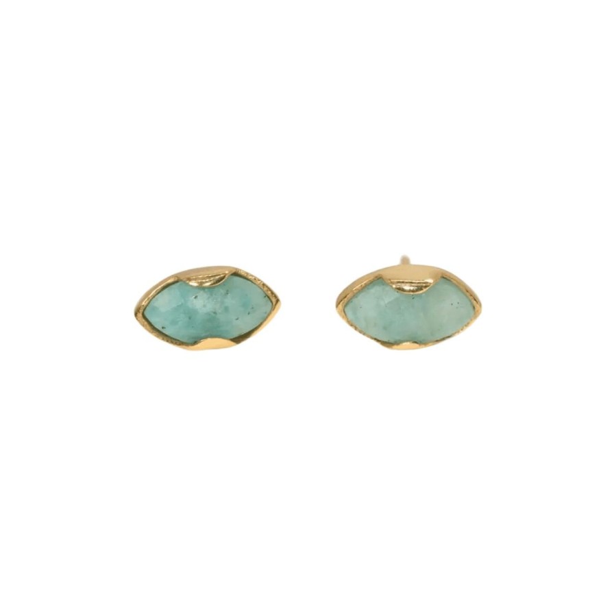 Lifestyle Perch Home | Amazonite Marquis Stud Earrings