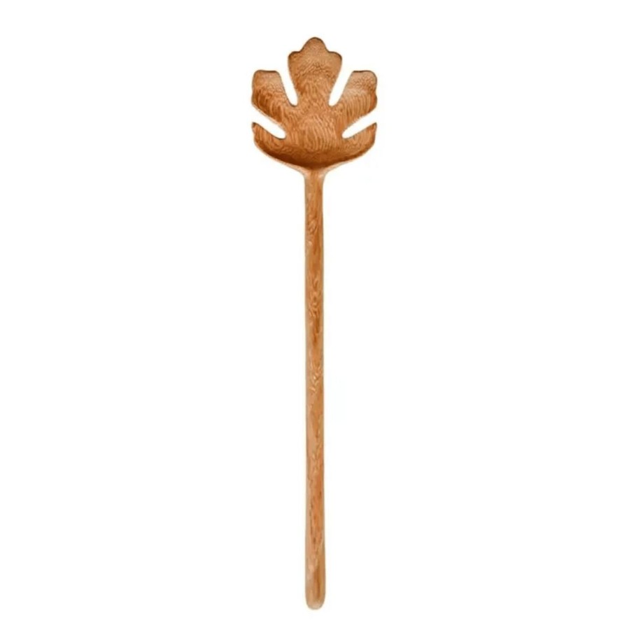 Home & Living Perch Home | Hand Carved Leaf Wooden Spoon