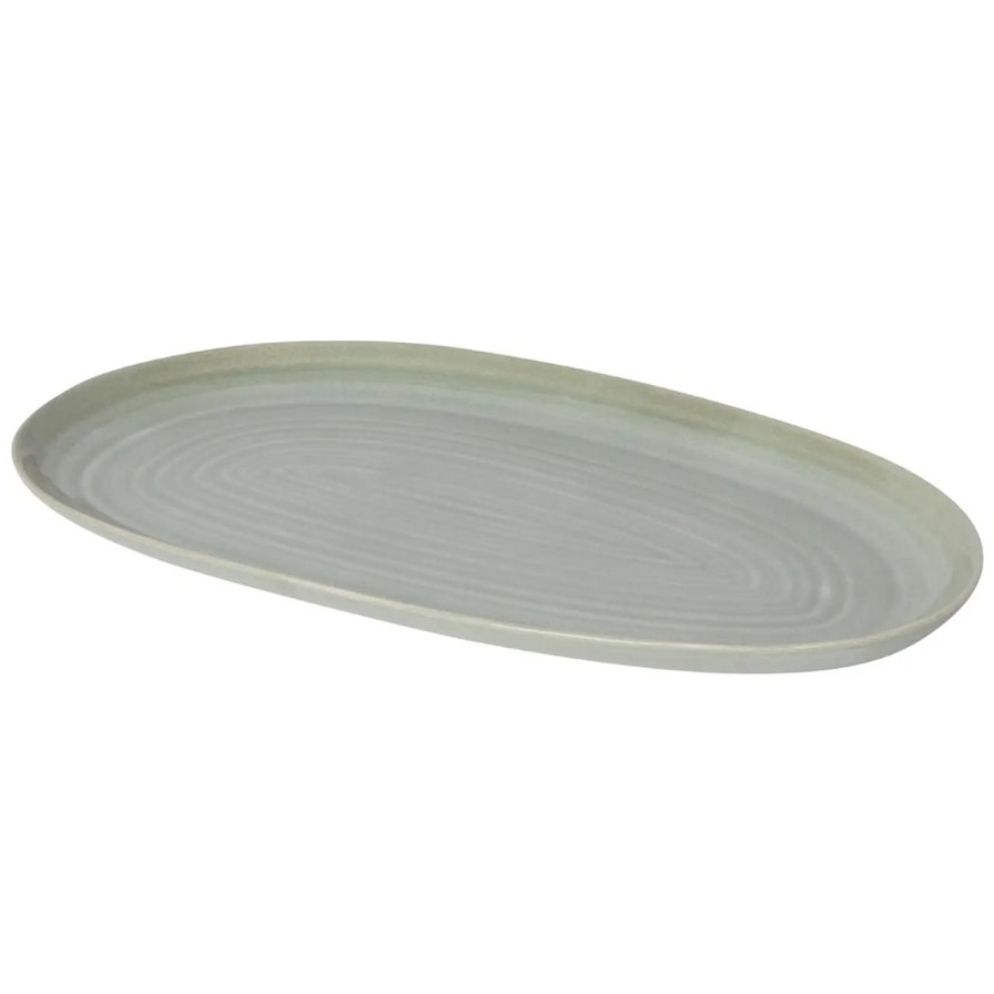 Home & Living Perch Home | Sage Aquarius Oval Platter