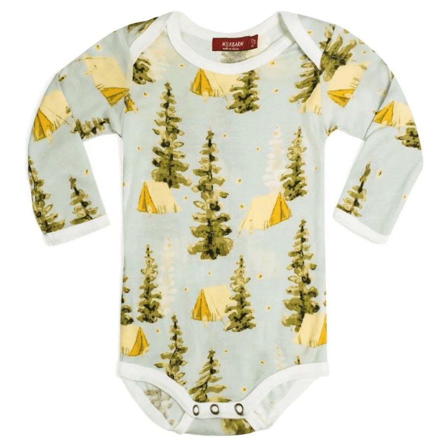 Baby Perch Home | Camping Bamboo Long Sleeve Onesie